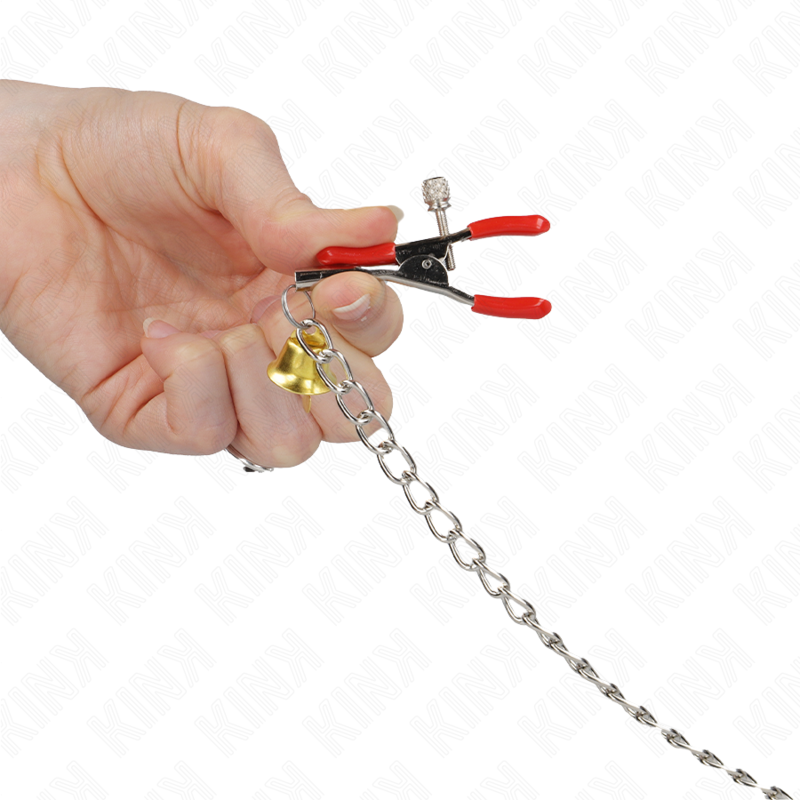 KINK NIPPLE GRIP Pinces À Tamelon Clito Bell Triple Rouge Chaine 30 Cm — vue alternative