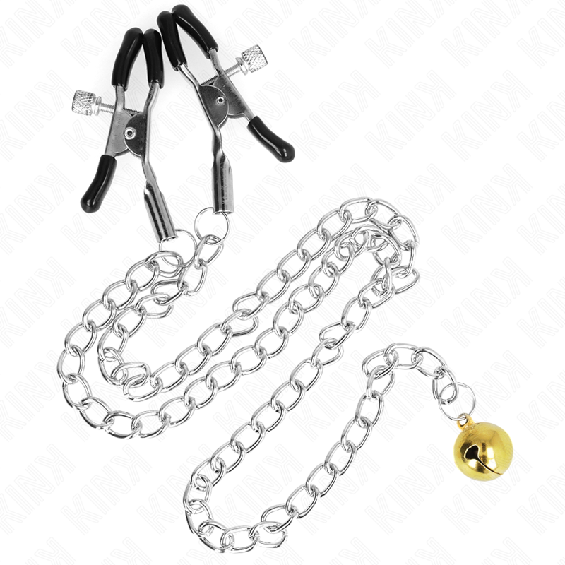 KINK NIPPLE GRIP Pinces À Metelier Chaîne Cloche 30 Cm - Aura Intime