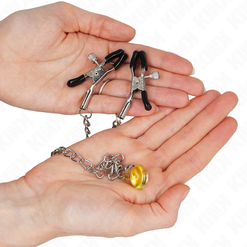 KINK NIPPLE GRIP Pinces À Téléton Chaîne Pendentif Corne 30 Cm — vue détaillée