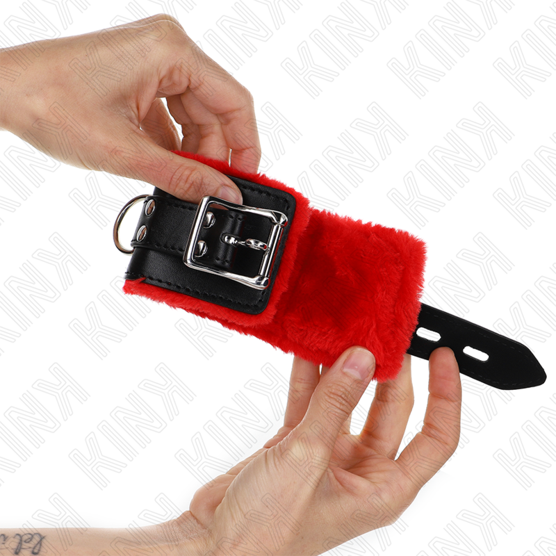 KINK WRIST RESTRAINT Appui-Poignets Doublés Fourrure Trous Carrés Ceinture Rou... — vue détaillée