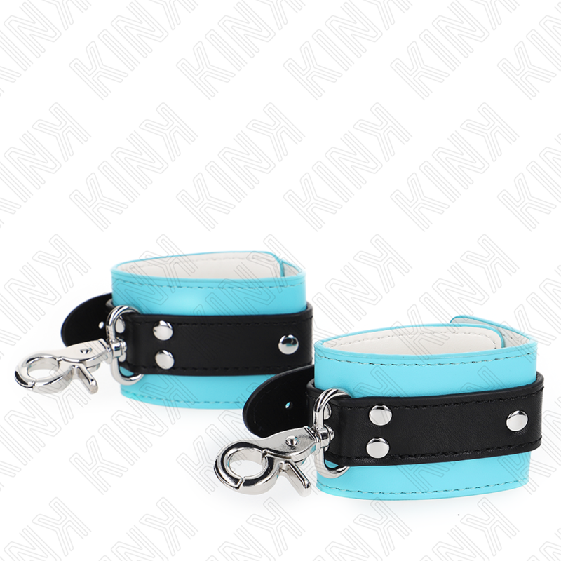 KINK WRIST RESTRAINT Appui-Poignets Verrouillables Premium Noir / Bleu Réglabl... — vue alternative