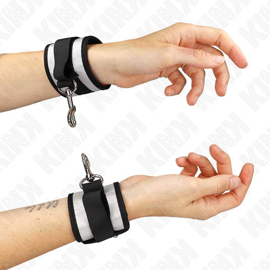 KINK WRIST RESTRAINT Poignets Néoprène Gris 23 X 5 Cm - Aura Intime