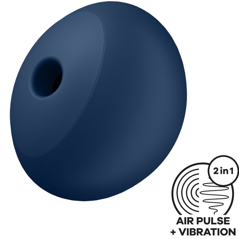 SATISFYER AIR PULSE Air Power 4 Stimulateur & Vibrateur 12 Vibrations Bleu - Aura Intime