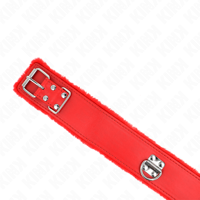 KINK COLLAR & GAG Collier Laisse 116 Cm Clous Argentés Modèle 4 Rouge Ajust... — accessoires inclus