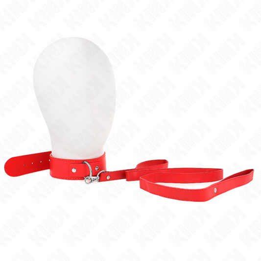 KINK COLLAR & GAG Collier Ceinture 116 Cm Bracelet Rojo Ajustable 32-50 Cm ... - Aura Intime