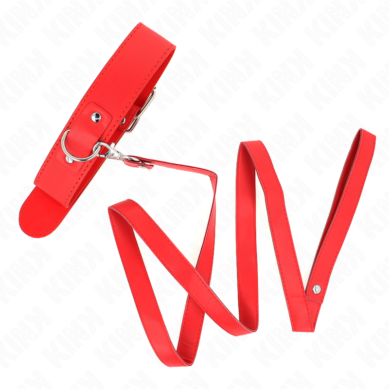 KINK COLLAR & GAG Collier Ceinture 116 Cm Bracelet Rojo Ajustable 32-50 Cm ... — vue détaillée