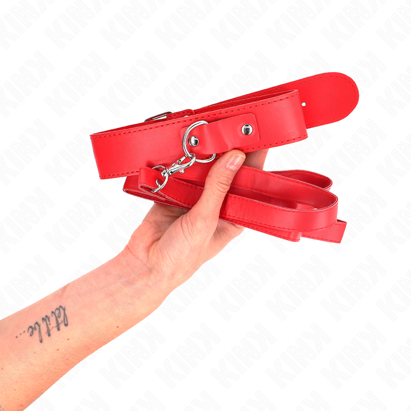 KINK COLLAR & GAG Collier Ceinture 116 Cm Bracelet Rojo Ajustable 32-50 Cm ... — vue alternative