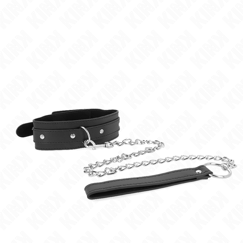 KINK COLLAR & GAG Collier Laisse 65 Cm 1 Anneau Réglable 38-49 Cm X 5 Cm — vue arrière