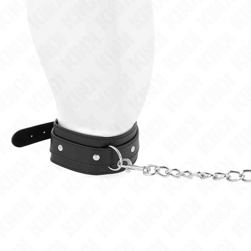 KINK COLLAR & GAG Collier Laisse 65 Cm 1 Anneau Réglable 38-49 Cm X 5 Cm — vue alternative