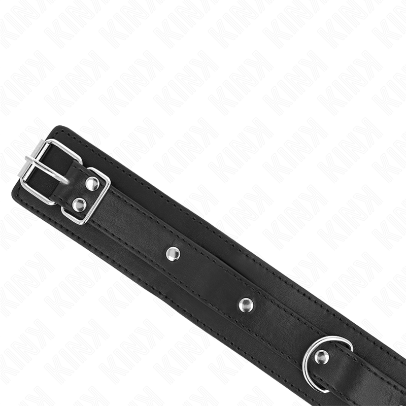 KINK COLLAR & GAG Collier Laisse 65 Cm 1 Anneau Réglable 38-49 Cm X 5 Cm — accessoires inclus