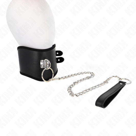 KINK COLLAR & GAG Collier 65 Cm Large Bracelet Réglable 40-55 Cm X 10 Cm - Aura Intime