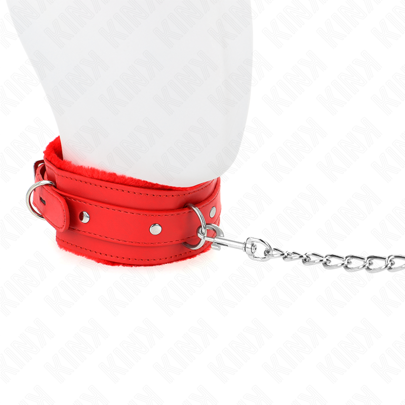 KINK COLLAR & GAG Collier Laisse 65 Cm Restrictions Rouge 36-42 Cm X 5,5 Cm — vue alternative