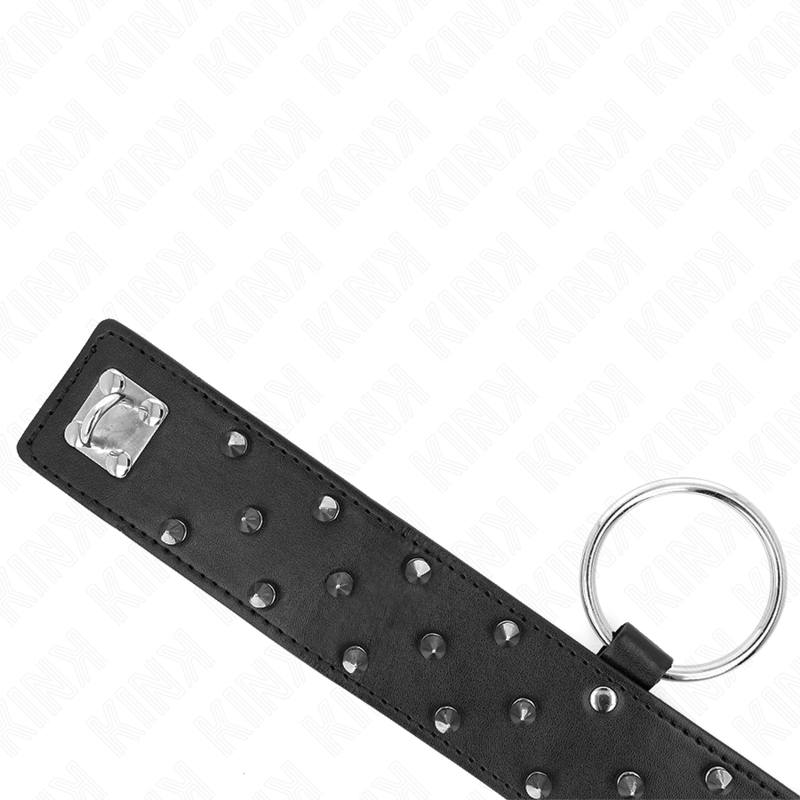 KINK COLLAR & GAG Collier Laisse 65 Cm Clous Argentés Modèle 5 Réglable 36-... — accessoires inclus