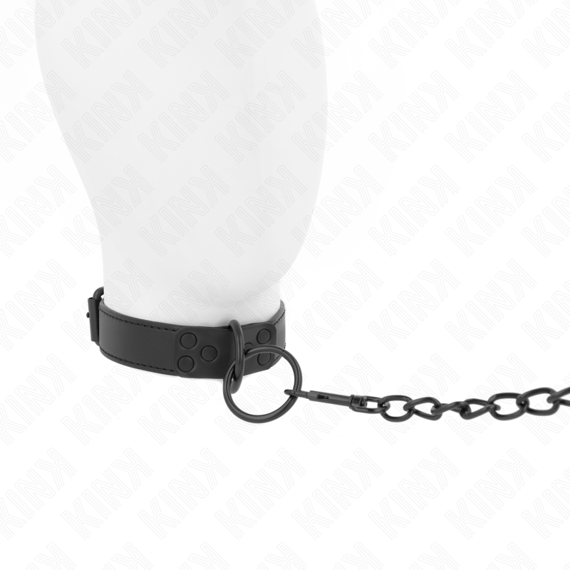 KINK COLLAR & GAG Collier Laisse Foncée 65 Cm Ajustable 37-54 Cm X 3 Cm — vue alternative