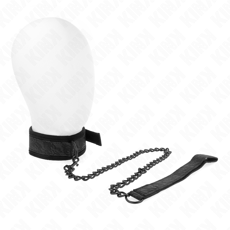 KINK COLLAR & GAG Collier Modèle Basic Laisse 77 Cm Modèle 5 Ajustable 34-5... - Aura Intime