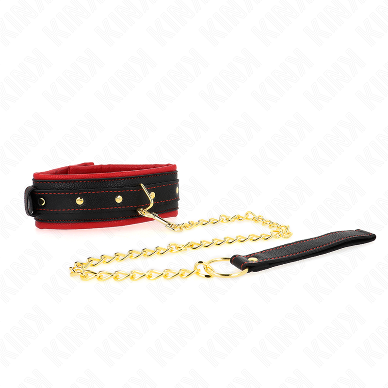 KINK COLLAR & GAG Collier Laisse Tissu Uni Ajustable 33-48 Cm X 5,7 Cm — vue arrière
