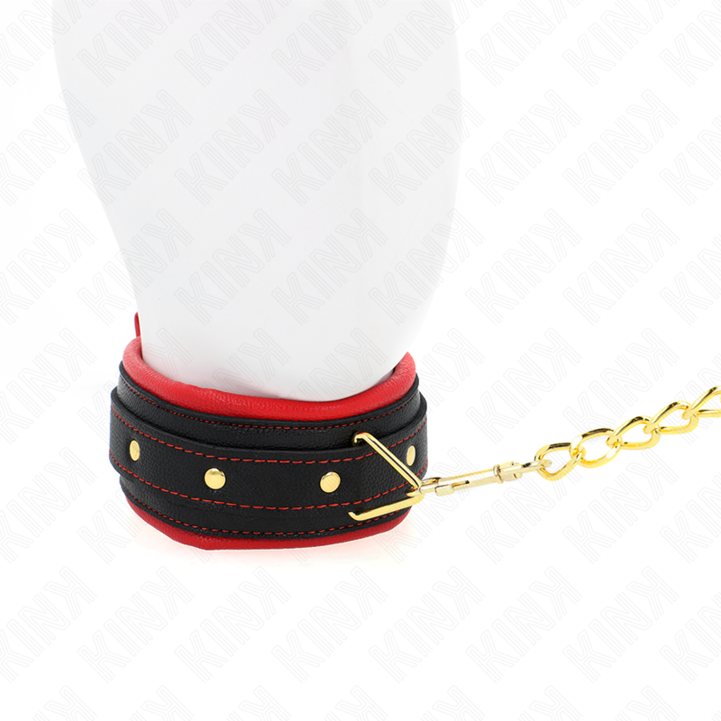 KINK COLLAR & GAG Collier Laisse Tissu Uni Ajustable 33-48 Cm X 5,7 Cm — vue alternative