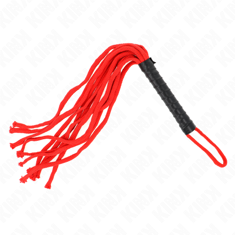 KINK IMPACT & TOUCH Fouet Corde Rojo 56 Cm — vue détaillée
