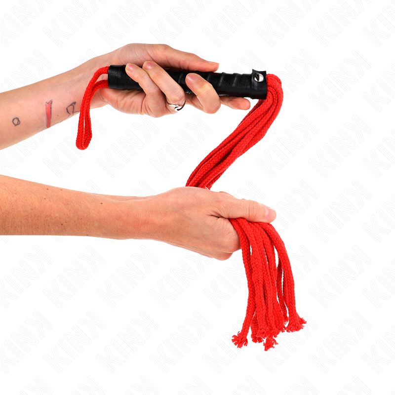 KINK IMPACT & TOUCH Fouet Corde Rojo 56 Cm — vue arrière