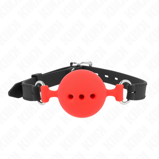KINK COLLAR & GAG Bâillon Entièrement Silicone 55 X 2 Cm Boule 5 Cm Taille ... - Aura Intime
