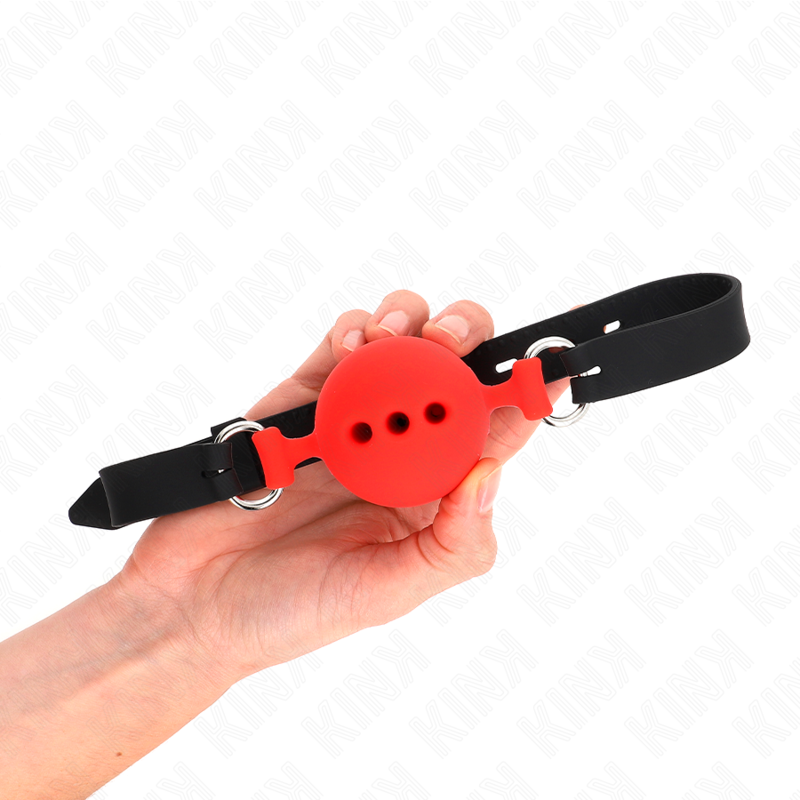 KINK COLLAR & GAG Bâillon Entièrement Silicone 55 X 2 Cm Boule 5 Cm Taille ... — vue détaillée