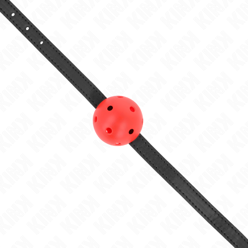 KINK COLLAR & GAG Bâillon À Boule Simplicité Rouge Respirant 4,5 Cm 62 X 1,... — vue arrière