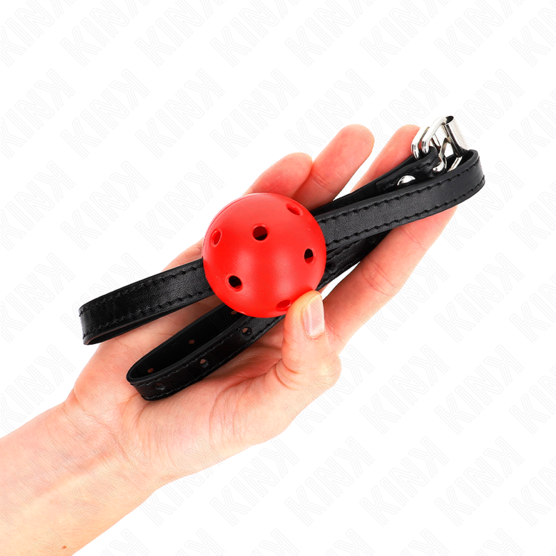 KINK COLLAR & GAG Bâillon À Boule Simplicité Rouge Respirant 4,5 Cm 62 X 1,... — vue alternative