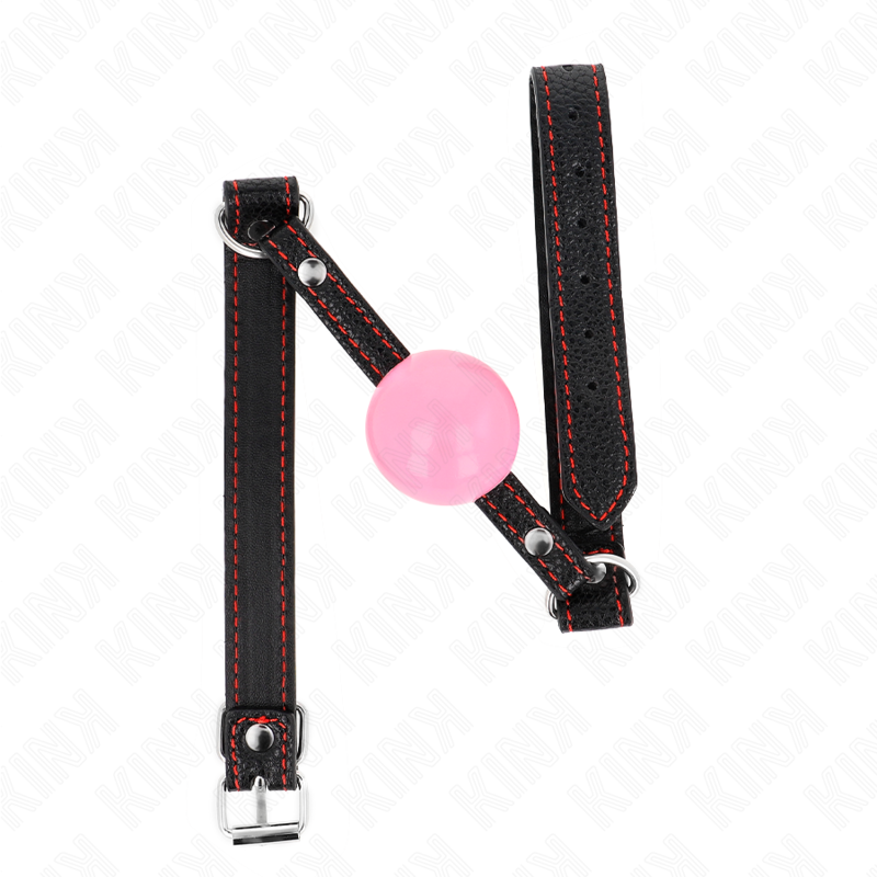 KINK COLLAR & GAG Boule Or Rose 4 Cm Bag 60 X 2 Cm - Aura Intime