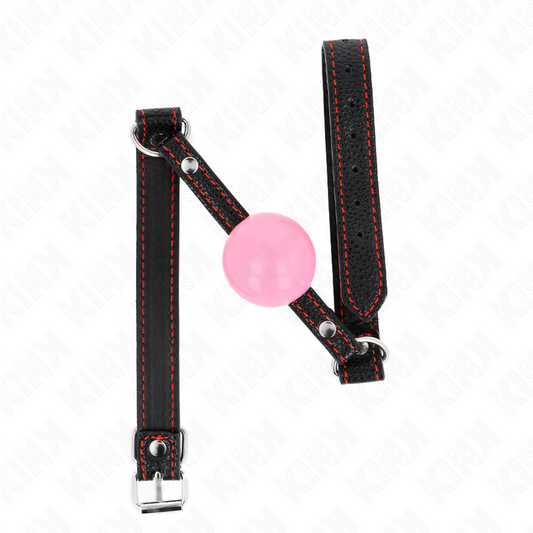KINK COLLAR & GAG Boule Or Rose 4 Cm Bag 60 X 2 Cm - Aura Intime