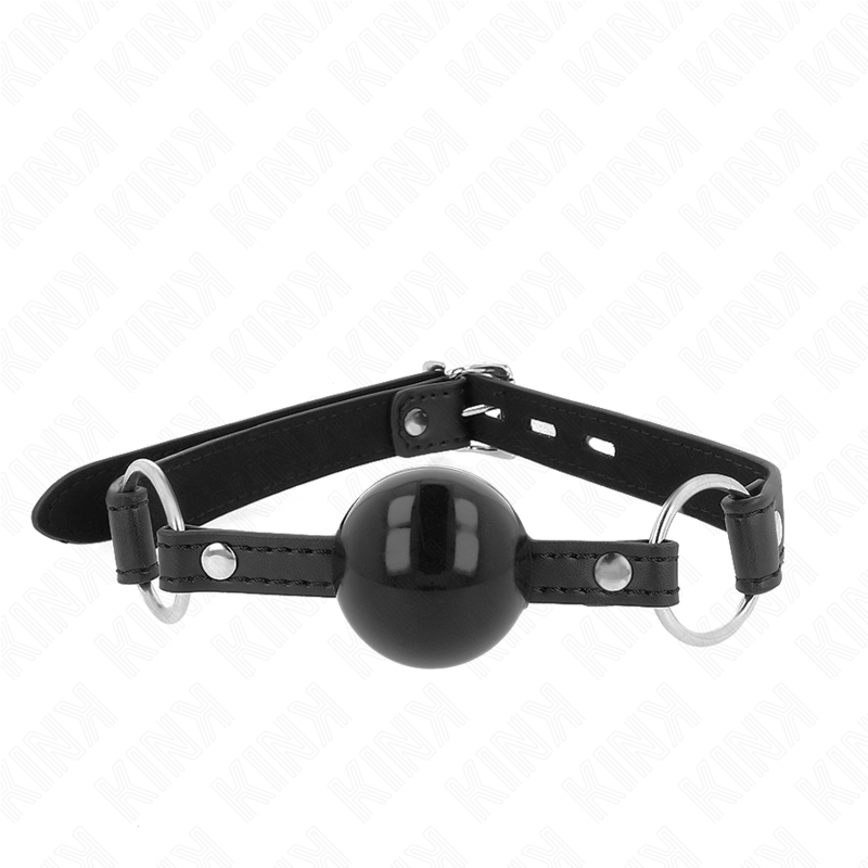 KINK COLLAR & GAG Bâton Tpe Balle 4 Cm Serrure Noire 60 X 2 Cm - Aura Intime