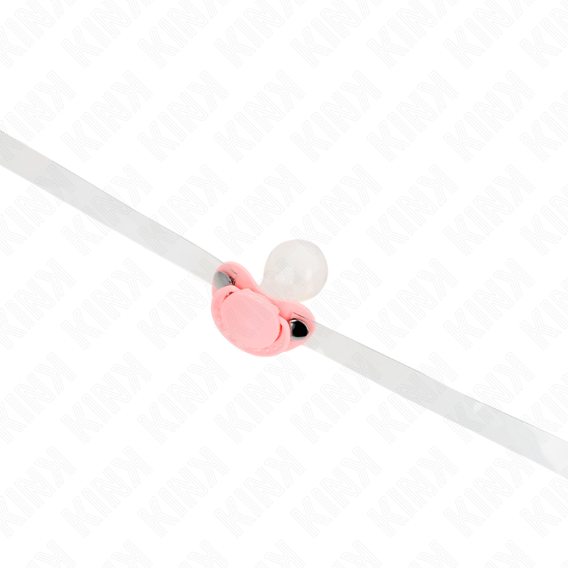 KINK COLLAR & GAG Gag Forme Sucette Rose 5,5 X 4 Cm Ajustable 43-60 Cm — vue détaillée
