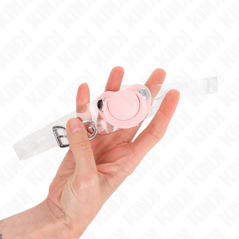 KINK COLLAR & GAG Gag Forme Sucette Rose 5,5 X 4 Cm Ajustable 43-60 Cm — vue alternative