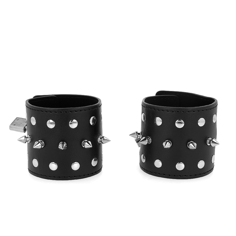 KINK WRIST RESTRAINT Appareils-Poignets Punk Pointes 25 X 6 Cm - Aura Intime