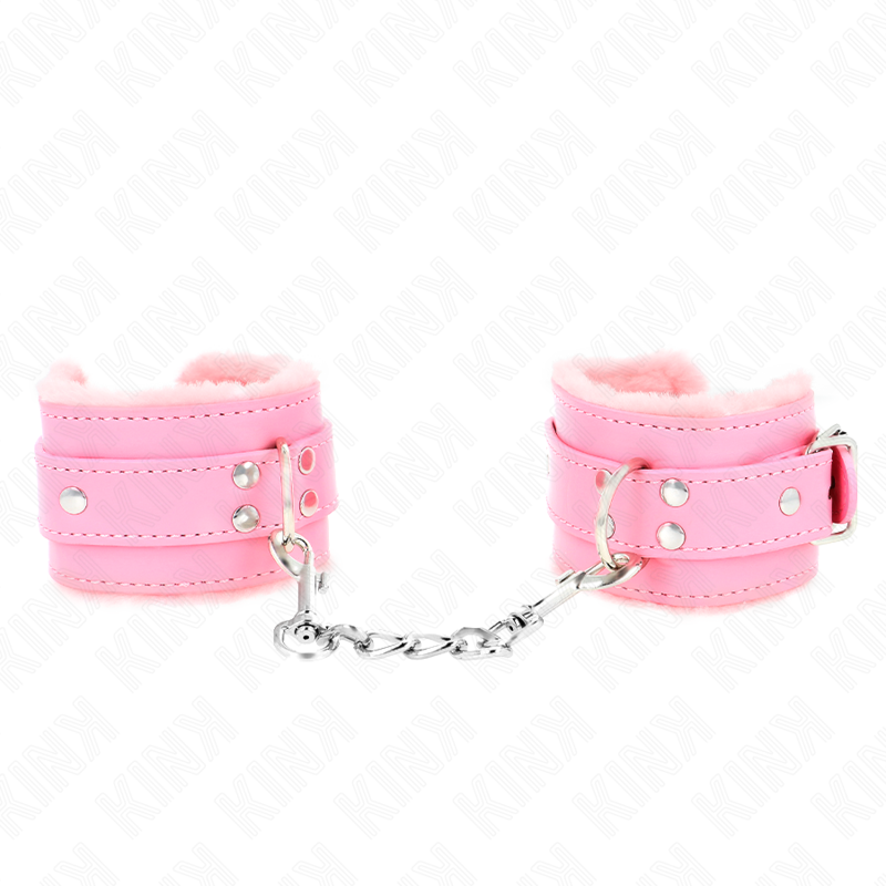 KINK WRIST RESTRAINT Appui-Poignets Doublés Fourrure Rose Ceinture Rose Réglab... — vue détaillée