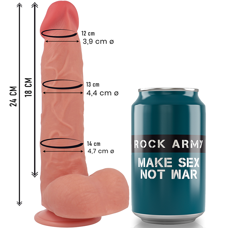 ROCK ARMY RAPTOR SILICONE LIQUIDE 24 CM -O- 4,4 CM — vue alternative