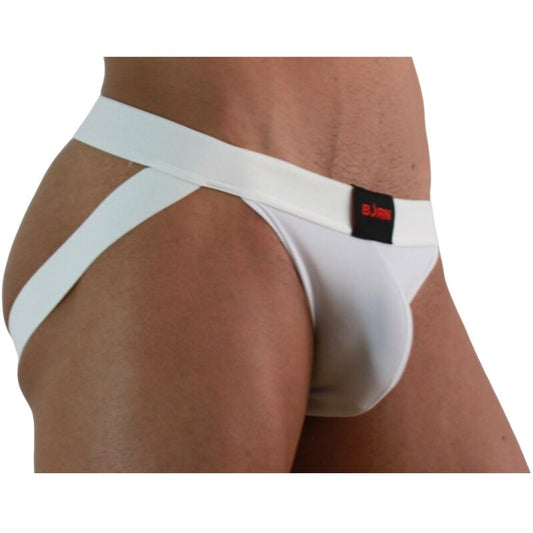 BURN 007 Jock Lycra Blanc S - Aura Intime