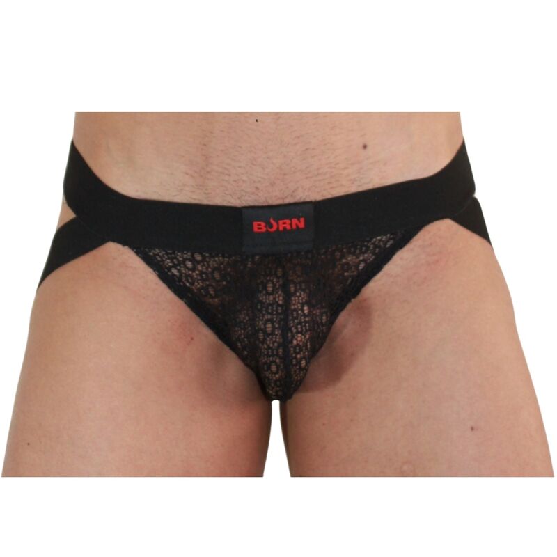 BURN 005 Lingerie Jock Noire M - Aura Intime