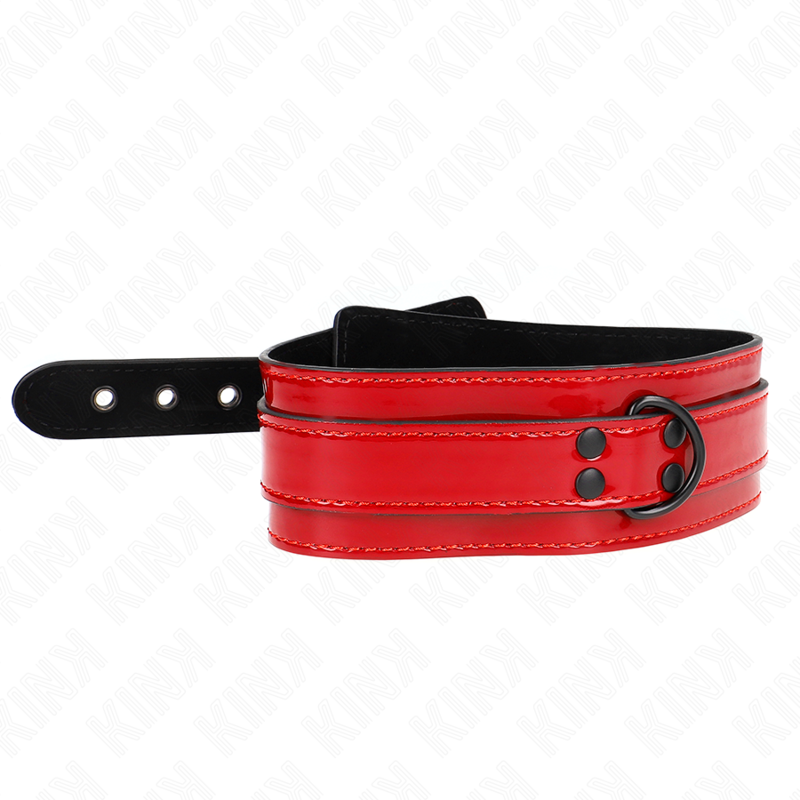 KINK COLLAR & GAG Collier Ajustable Rouge Vin 37,5-49,5 Cm X 5 Cm — vue détaillée