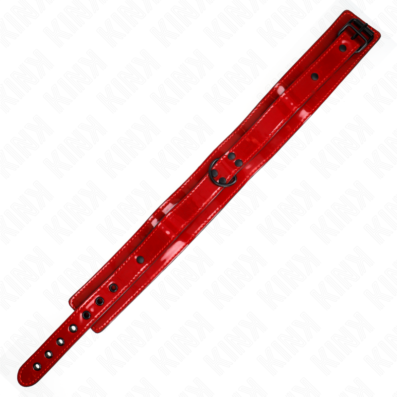 KINK COLLAR & GAG Collier Ajustable Rouge Vin 37,5-49,5 Cm X 5 Cm — accessoires inclus