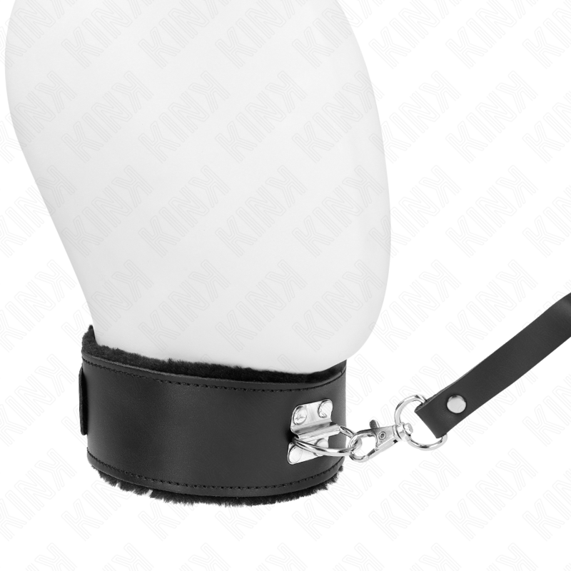 KINK COLLAR & GAG Collier Ceinture 116 Cm Bracelet Cuir Noir Ajustable 40-4... — vue détaillée