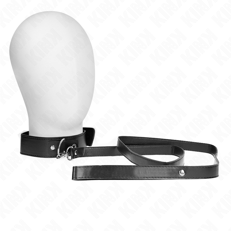KINK COLLAR & GAG Collier Ceinture 116 Cm Bracelet Noir Ajustable 32-50 Cm ... - Aura Intime