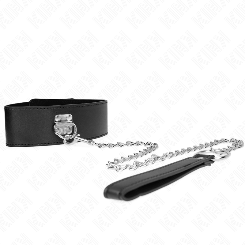 KINK COLLAR & GAG Collier Ceinture 65 Cm Large Bracelet Noir Ajustable 33,5... — vue alternative