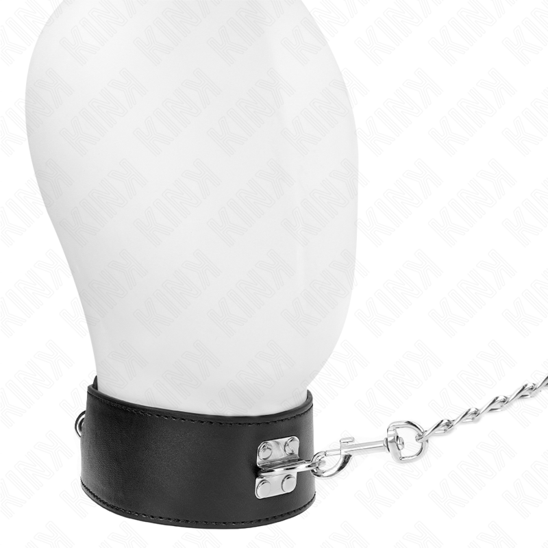 KINK COLLAR & GAG Collier Ceinture 65 Cm Large Bracelet Noir Ajustable 33,5... — vue détaillée