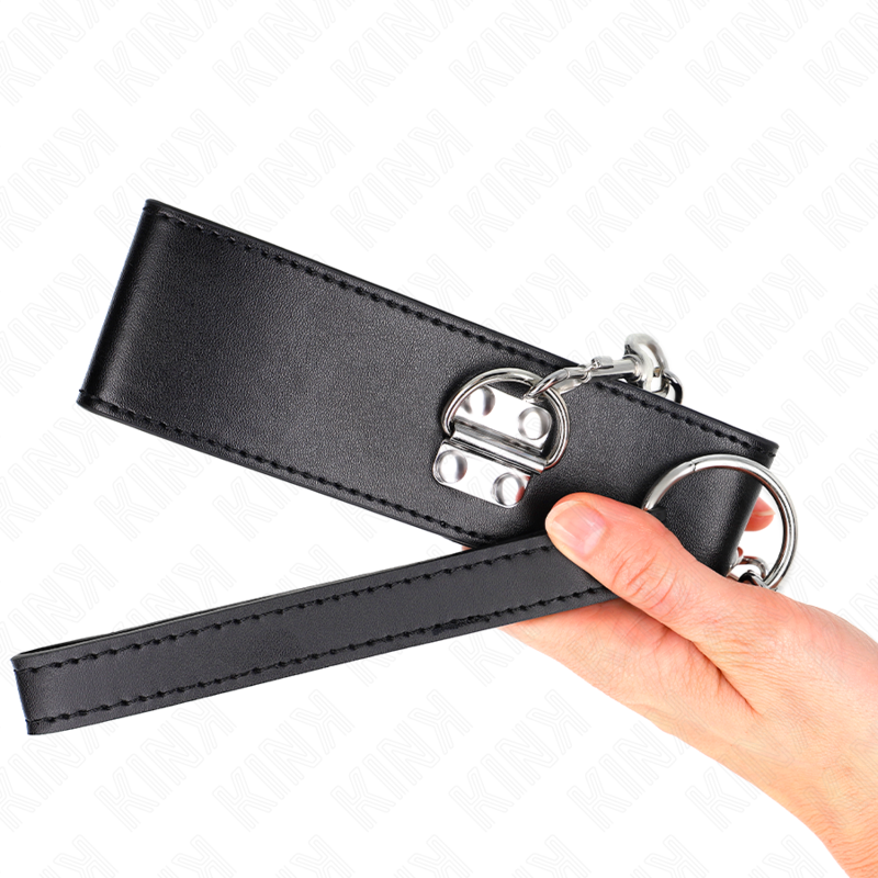 KINK COLLAR & GAG Collier Ceinture 65 Cm Large Bracelet Noir Ajustable 33,5... — accessoires inclus