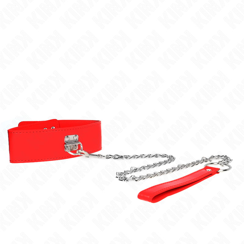 KINK COLLAR & GAG Collier Ceinture 65 Cm Large Bracelet Rouge Ajustable 33,... — vue alternative