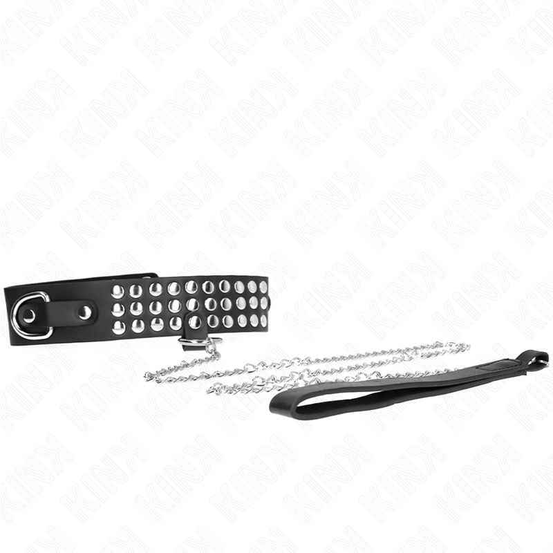 KINK COLLAR & GAG Collier Bracelet 65 Cm Brillant Réglable 37-42 Cm X 5,3 Cm — vue arrière
