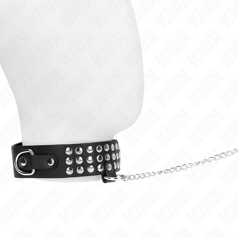 KINK COLLAR & GAG Collier Bracelet 65 Cm Brillant Réglable 37-42 Cm X 5,3 Cm - Aura Intime