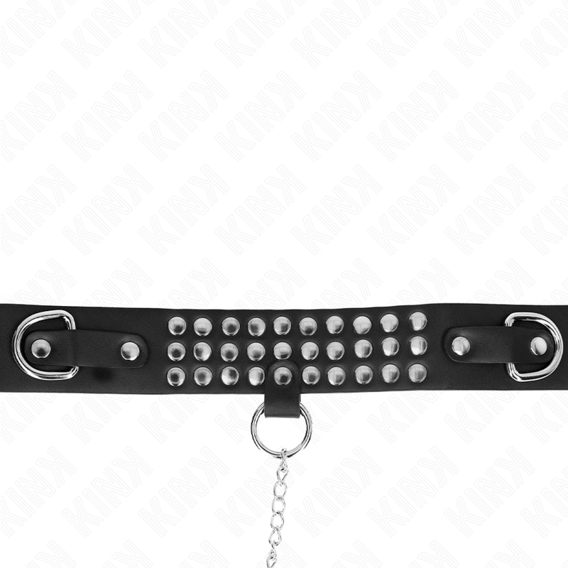 KINK COLLAR & GAG Collier Bracelet 65 Cm Brillant Réglable 37-42 Cm X 5,3 Cm — accessoires inclus