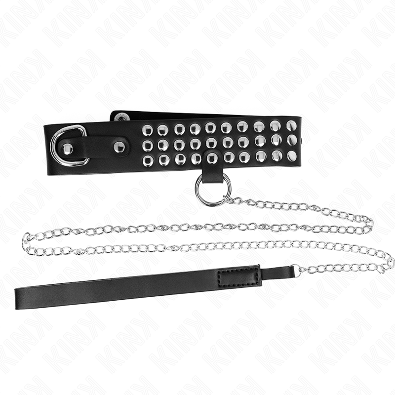 KINK COLLAR & GAG Collier Bracelet 65 Cm Brillant Réglable 37-42 Cm X 5,3 Cm — vue détaillée