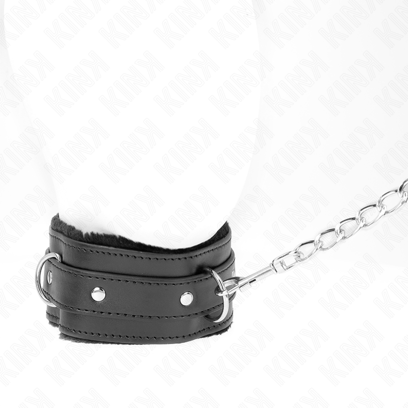 KINK COLLAR & GAG Collier Laisse 65 Cm Restrictions Noir 36-42 Cm X 5,5 Cm — vue détaillée